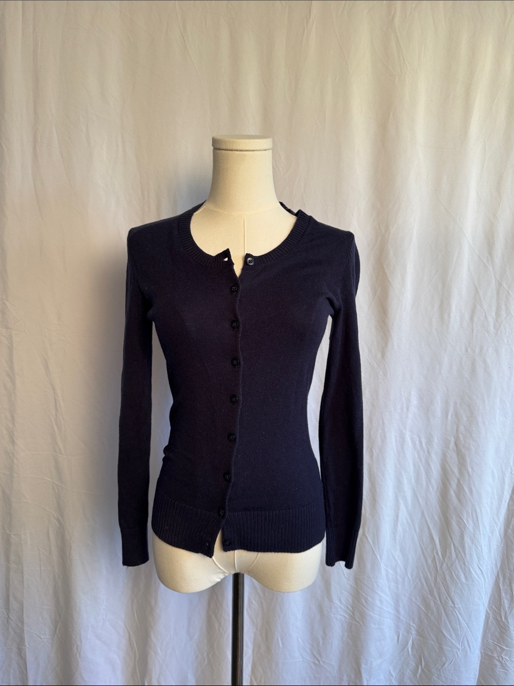 GAP Women's Dark Navy Button-Front Cardigan